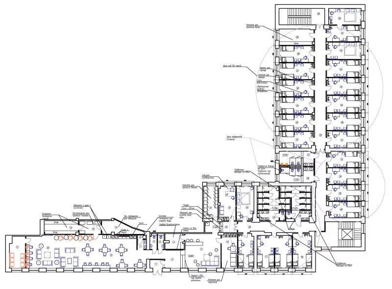 Общежитие схема. План общежития. Общежитие план здания. Типовой проект общежития. Схема планировки общежитий.