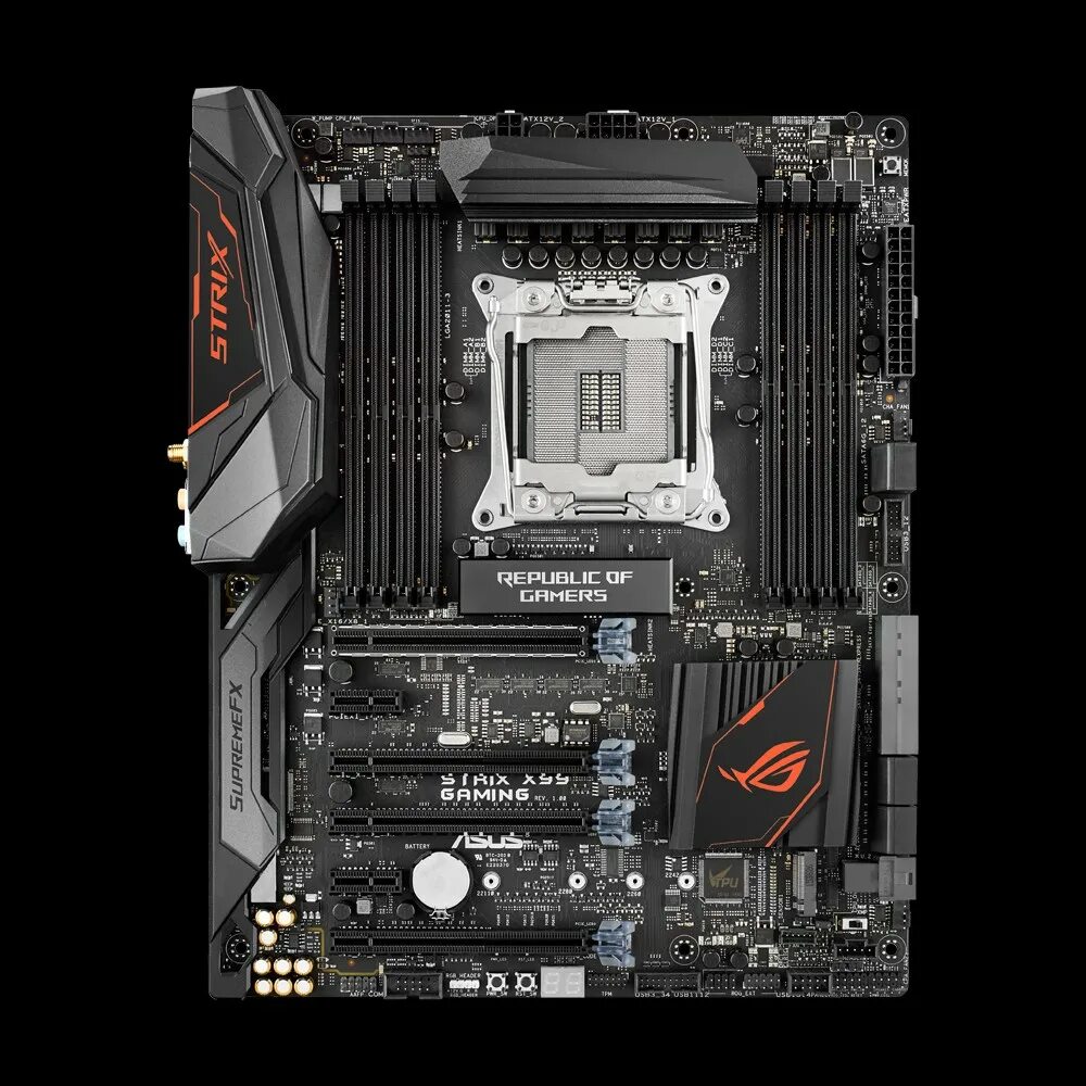 Strix x99 gaming. Материнская плата ASUS x99-a. ASUS x99 Strix MATX. X99 Материнские платы двухпроцессорная. LGA 2011 v3.