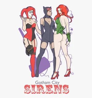 Transparent Gotham City Clipart - Gotham City Sirens Fan Art, HD Png Download - 