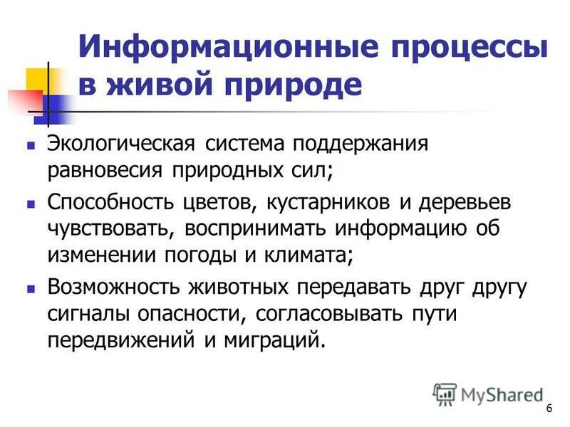Процессы живого. Процессы живого