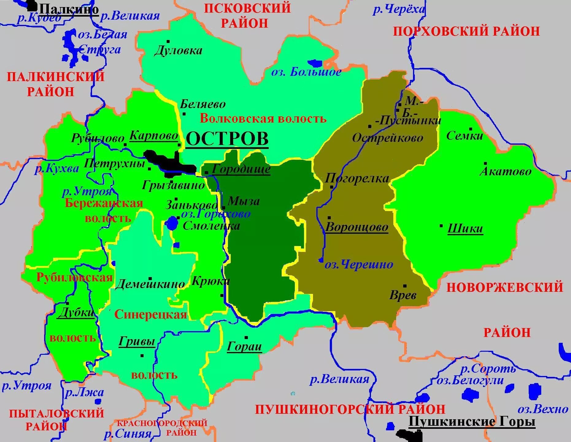Шиковская волость Островский район. Карта Островский район Псковская Губерния. Волости Островского района Псковской области на карте. Островский район Псковской области карта