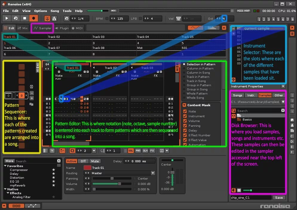 Renoise. Renoise Tracker. Renoise Linux. Renoise Интерфейс. Loaded samples