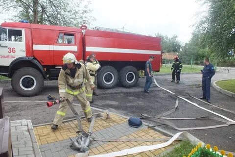 Пожарные учения в детском