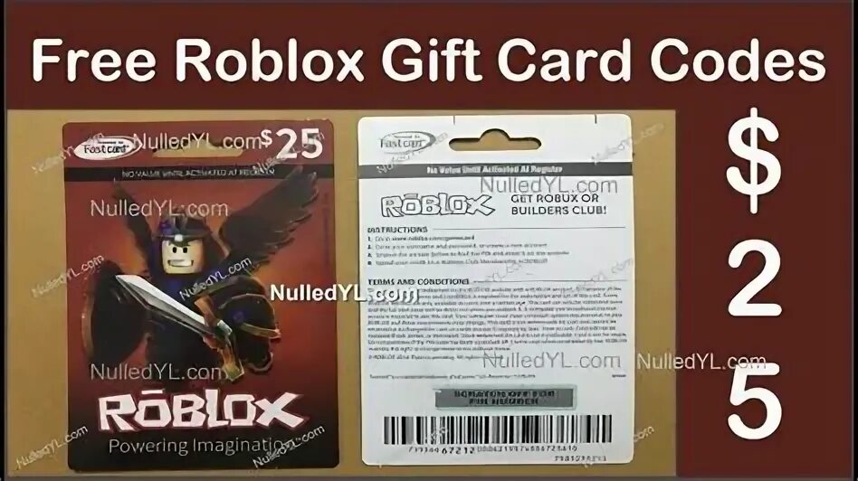 Roblox gift card codes