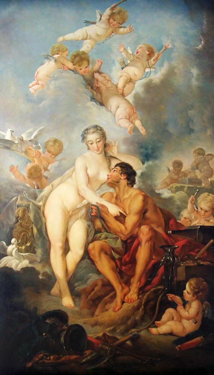 Франсуа Буше (Francois Boucher) (1703-1770). Франсуа Буше «Триумф Венеры» (1740). Франсуа Буше визит Венеры к вулкану.