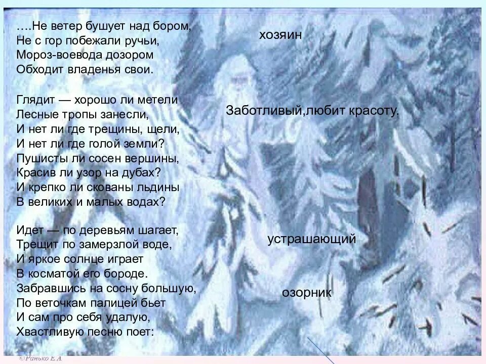 Тихи пруды холод и мрак вод их. Н Некрасов Мороз красный нос Мороз-Воевода. Некрасов не ветер бушует над бором стих.