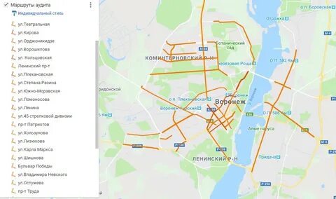 Маршрут 63 воронеж с остановками на карте