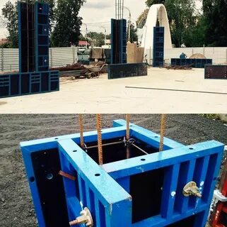 Опалубка фундамента под колонну