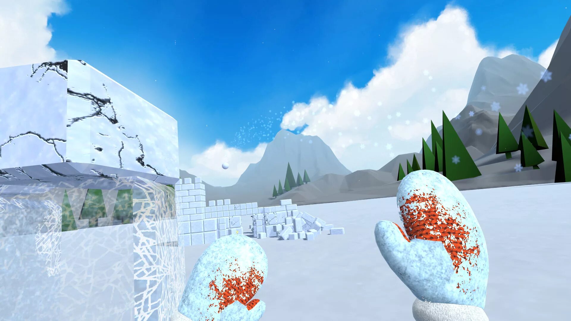 Snow Fortress VR. Игры со снегом. Игра в снежки. Сугробы для игры. Снежные игры 3