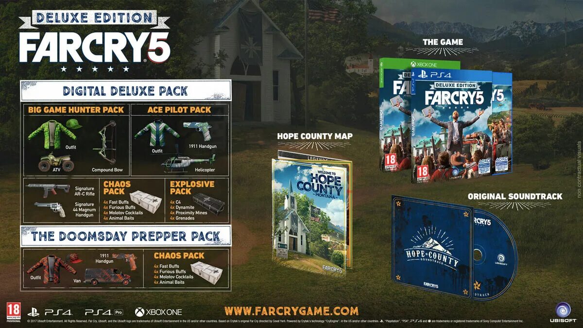 Ps5 deluxe список. FARCRY 5 Delux Edition. Far Cry 5 Gold Edition. Коллекционное издание far Cry 5. Far Cry 5 Gold Edition ps4.