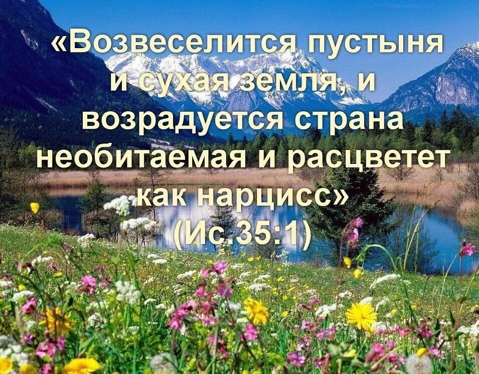 Сей день сотворил Господь возрадуемся и возвеселимся в оный. Исаия 35 1. Возвеселится пустыня и сухая земля. Возрадуйтесь и возвеселитесь.