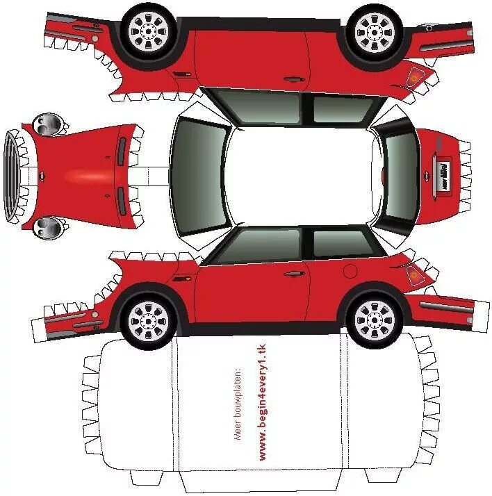 Распечатать машинку для вырезания. Развёртка тойоту из бумаги для склеивания. Бумажная модель Тойота Приус. Макет машины. Развёртка автомобиля из бумаги.