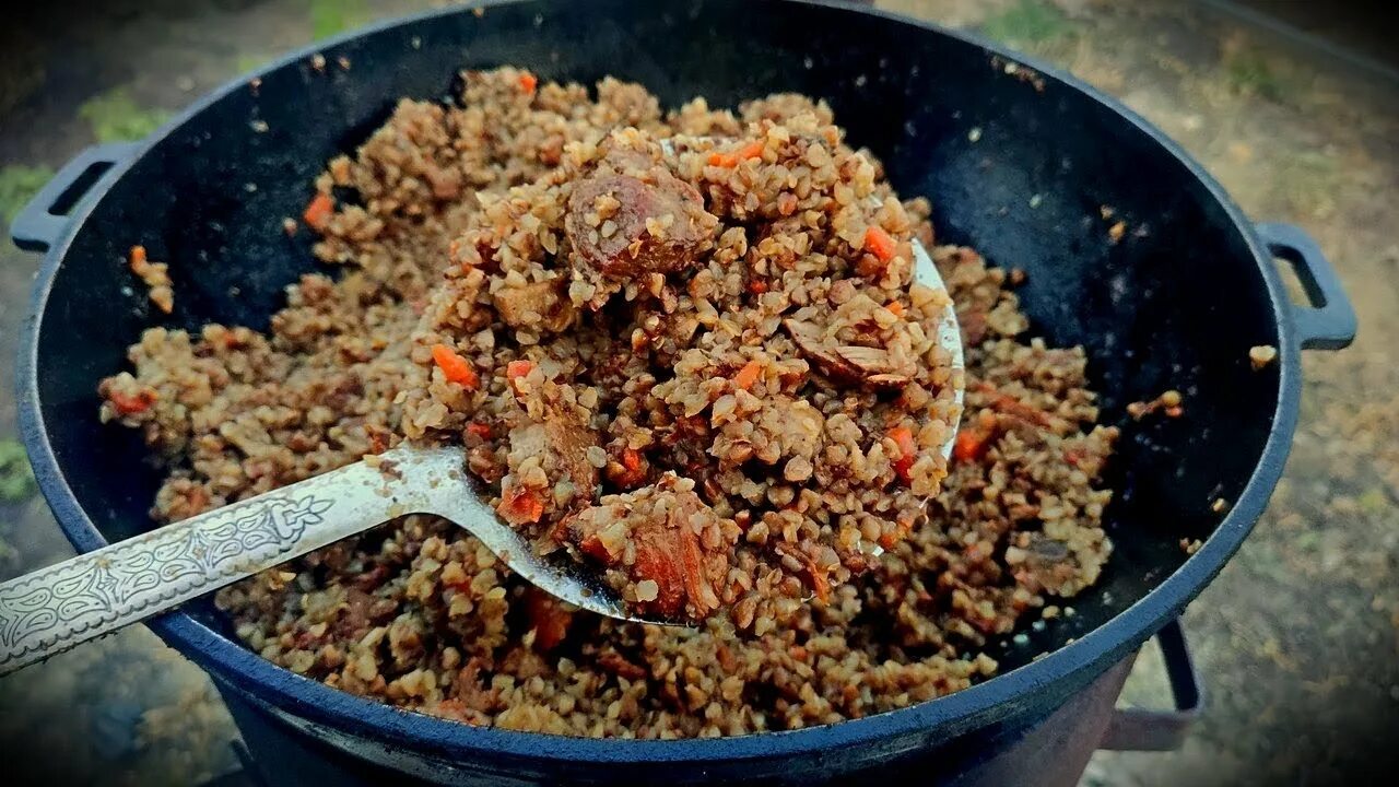 Гречка с сушеным мясом
