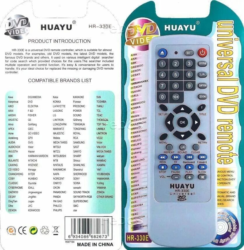 Подключи пульт к телевизору. Коды для приставки универсальный пульт Huayu RM-3335. Huayu пульт HR-330e. Huayu RM 3335. Пульт для двд Huayu HR-330e.