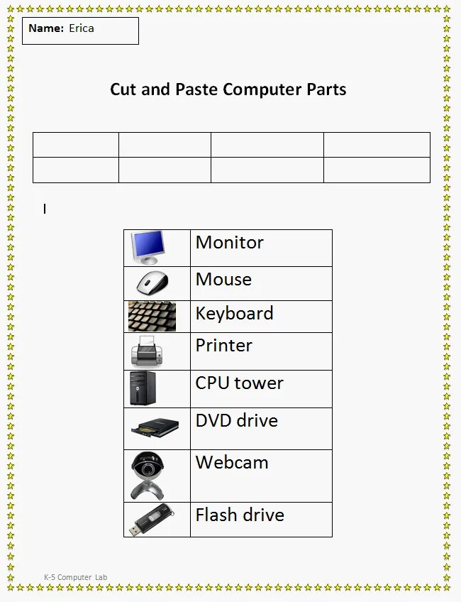 Parts of a Computer ответы. Computer Parts for Kids. Computer Parts Worksheets for Kids. Cut and paste компьютер.