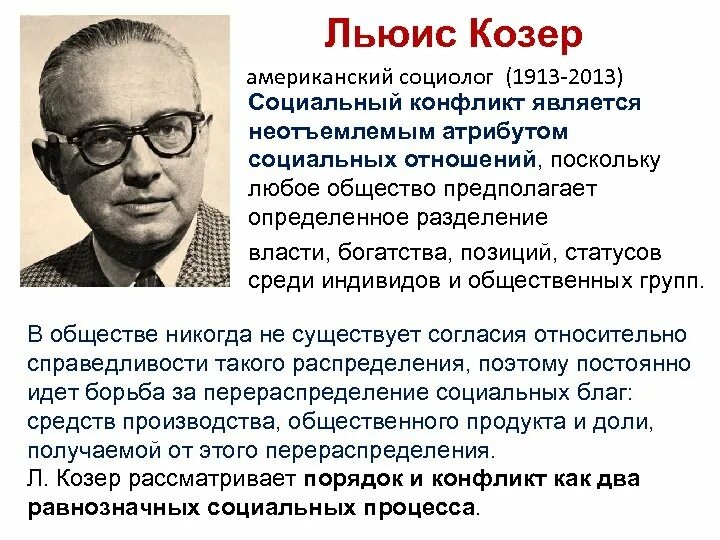 Основоположником теории конфликта является