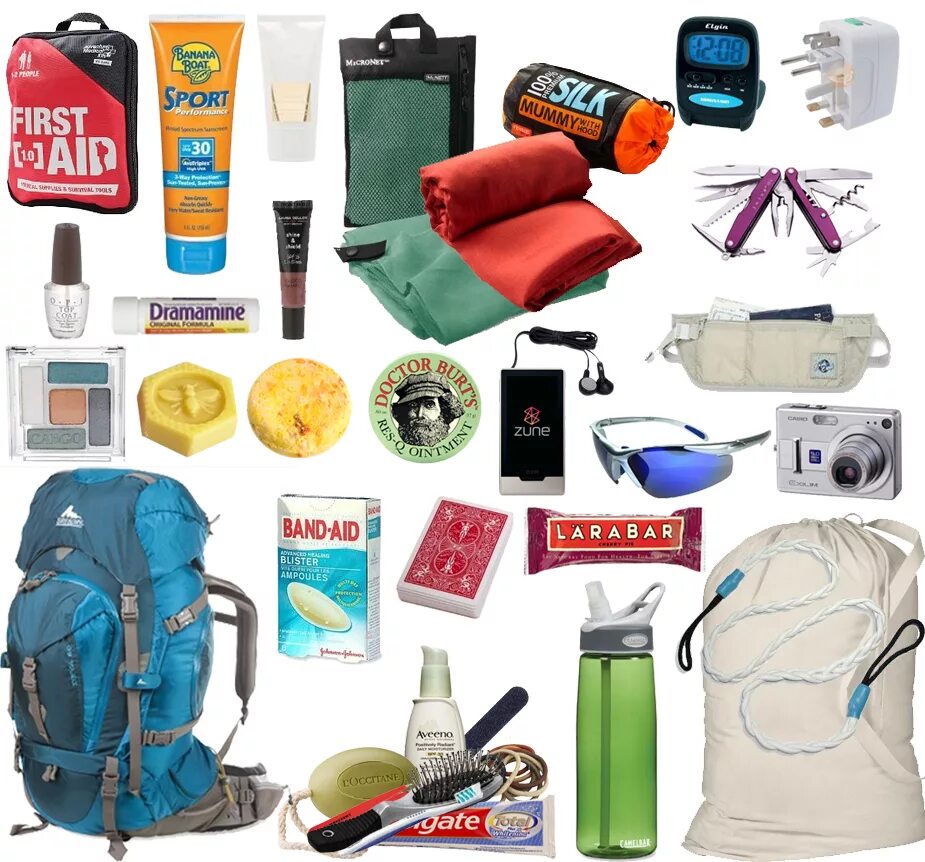 Things you need for travelling. Necessary things for travelling. Things to Pack for travelling. Items for Travel.