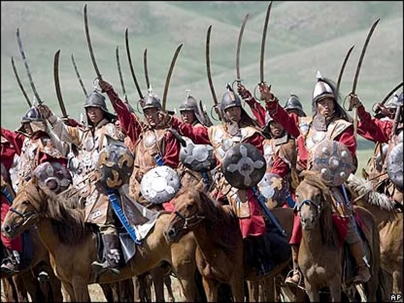 Хотя первый рейд монголов был направлен. Воины Чингисхана.