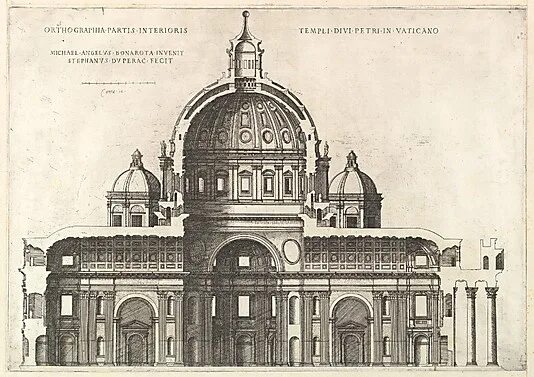 Планы проектов собора св петра St. Peter Basilica Rome, Italy Sticker by Palazzo Art Gallery Rome architectur