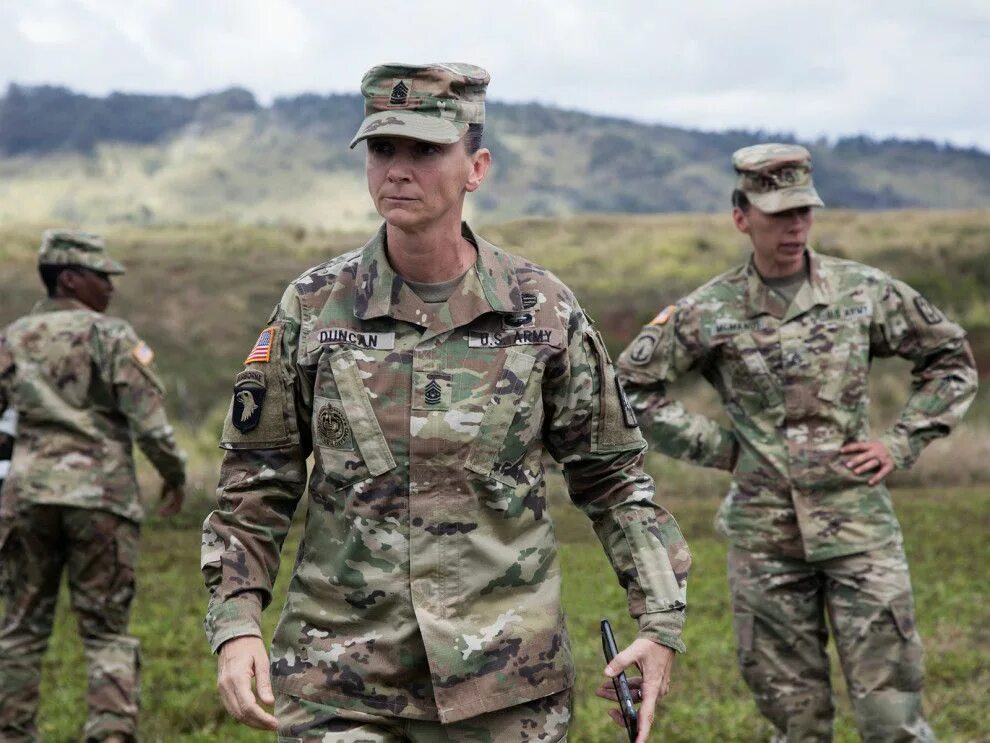 Serving in the army
