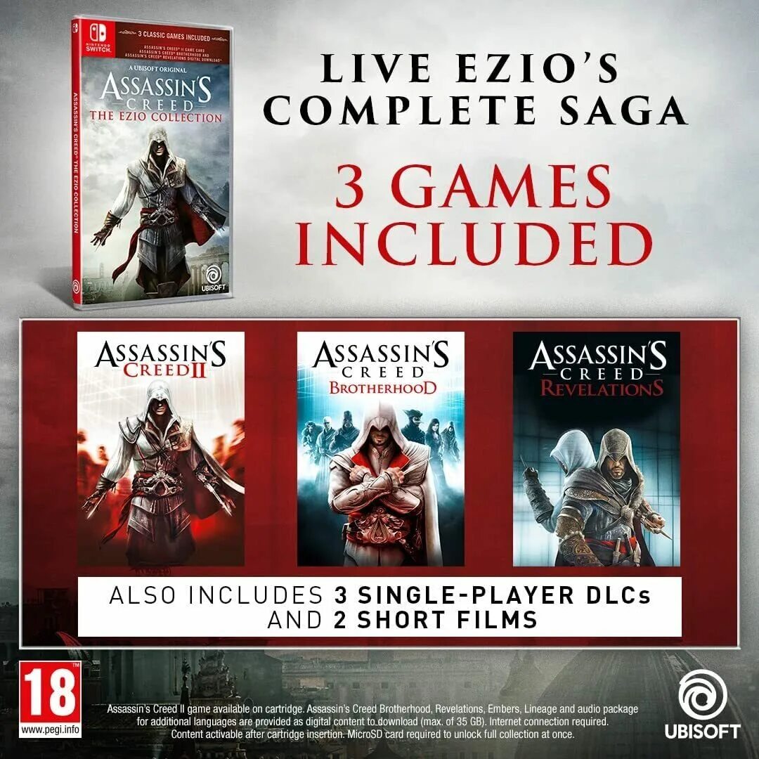 Nintendo switch assassin s creed. Assassins Creed Ezio collection Nintendo Switch. Assassin's Creed Ezio collection Nintendo Switch обложка. Ассасин Крид на Нинтендо свитч. Assassin’s Creed the Ezio collection.