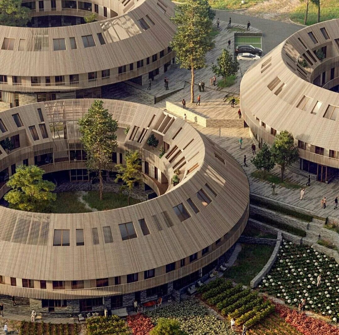 These buildings are
