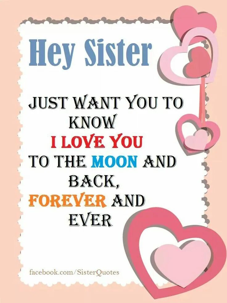 Систер. Hey sister. You sister. Love you sister. She loves sister