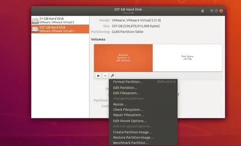 Gnome disks linux