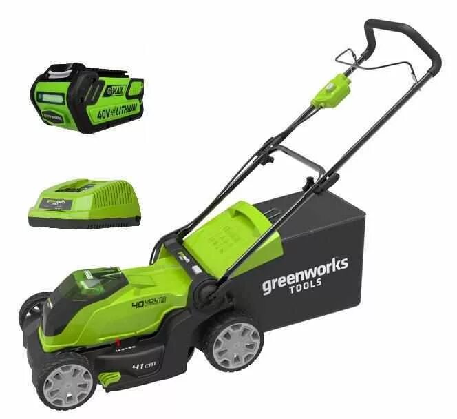 Газонокосилка аккумуляторная GREENWORKS g40lm41. Газонокосилка аккумуляторная Гринворкс g 40 LM 40. GREENWORKS газонокосилка аккумуляторная 40v. Газонокосилка GREENWORKS 2504707 g40lm40. Газонокосилка аккумуляторная купить в москве