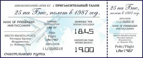 Дата рождения в билете