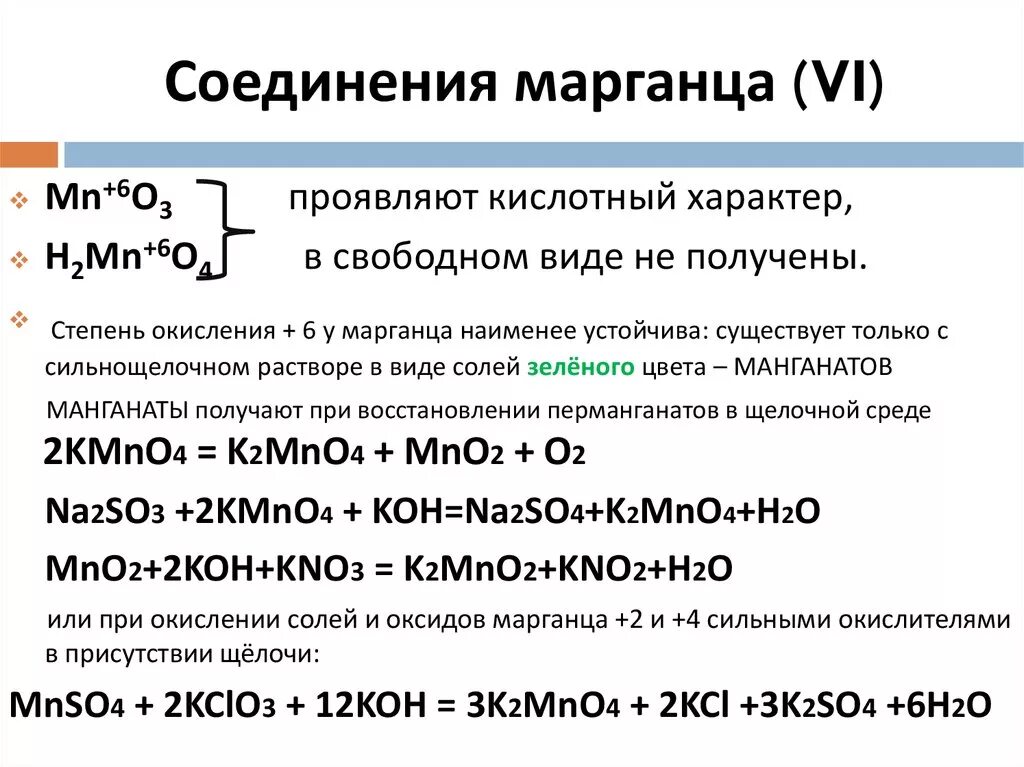 Окисление оксида марганца