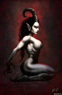 Hot sexy naked female demons.