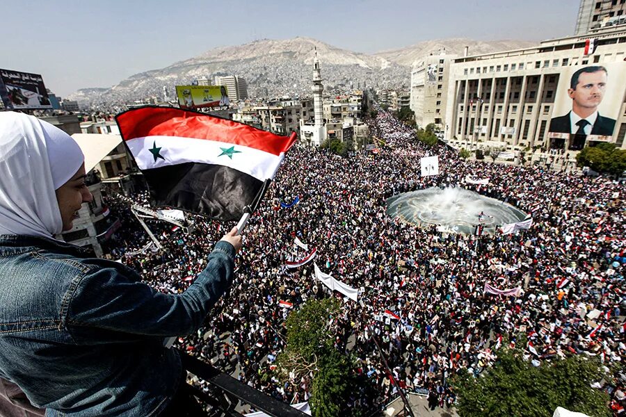 06 03 2011. Башар Асад митинги в Сирии.