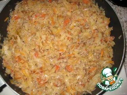 Фарш с овощами и капустой