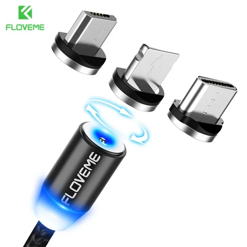 Магнитное зарядное usb. Floveme кабель 3в1. floveme магнитный кабель. магнитный переходник для зарядки телефона микро usb. насадка micro usb на магнитный кабель.
