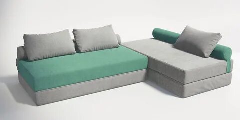 Бескаркасный угловой диван