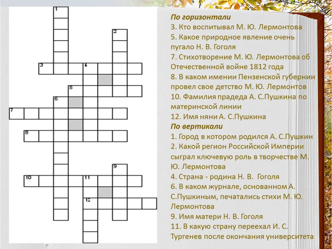 Кто воспитывал м лермонтова. По горизонтали. Кроссворд кто воспитывал Лермонтова. Кто воспитывал Лермонтова.