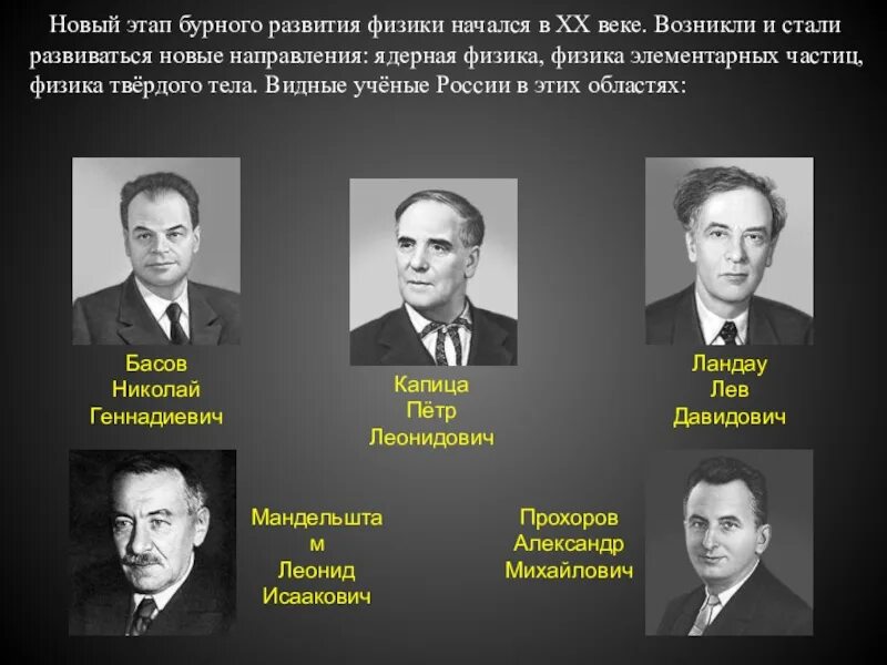 Этапы развития физики. Этапы развития ядерной физики. Советские и российские ученые. Этапы развития физики элементарных частиц.