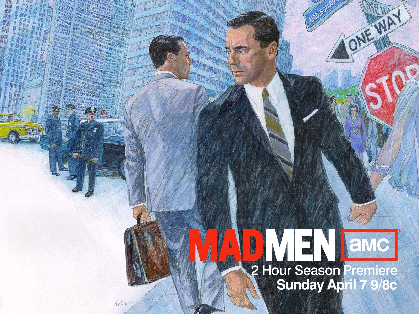 Иди мен. Mad men Постер. Мужчина с плакатом.