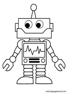 Рисунки роботов для срисовки в цвете. 