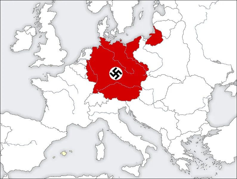 Страны завоеванные германией. Третий Рейх территории 1939. Третий Рейх карта 1939. Границы 3 рейха в 1939. Карта фашистской Германии 1939.