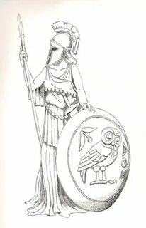 Богиня афина рисунок