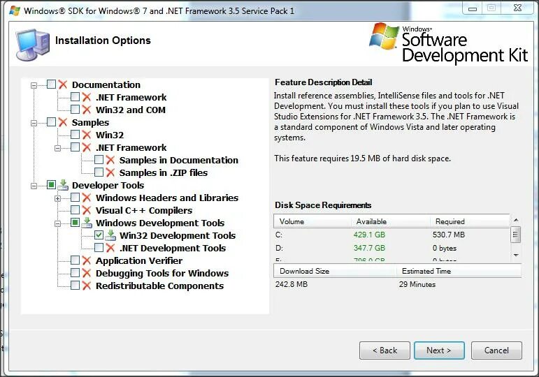 Net framework pack