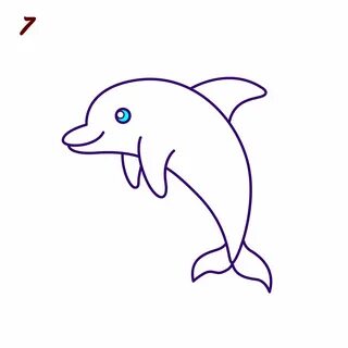 Дельфин рисунок карандашом для срисовки легкие и красивые