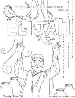 Elijah Coloring Page - Ministry-To-Children 1 Kings, Coloring Pages