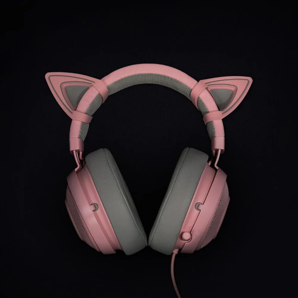 Наушники рейзер Китти. Гарнитура Razer Kraken Kitty Pink. Наушники Razer Kraken розовые. Razer Kraken с ушками. Razer kitty quartz