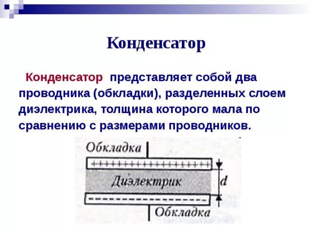 Что представляет собой конденсатор