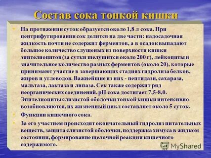 Соки тонкой кишки