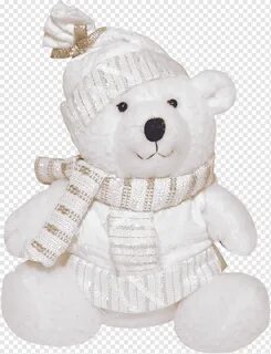 Новогодний белый медведь