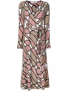 20. 55234.0. фото Dvf diane von furstenberg платье с запахом и принтом. 